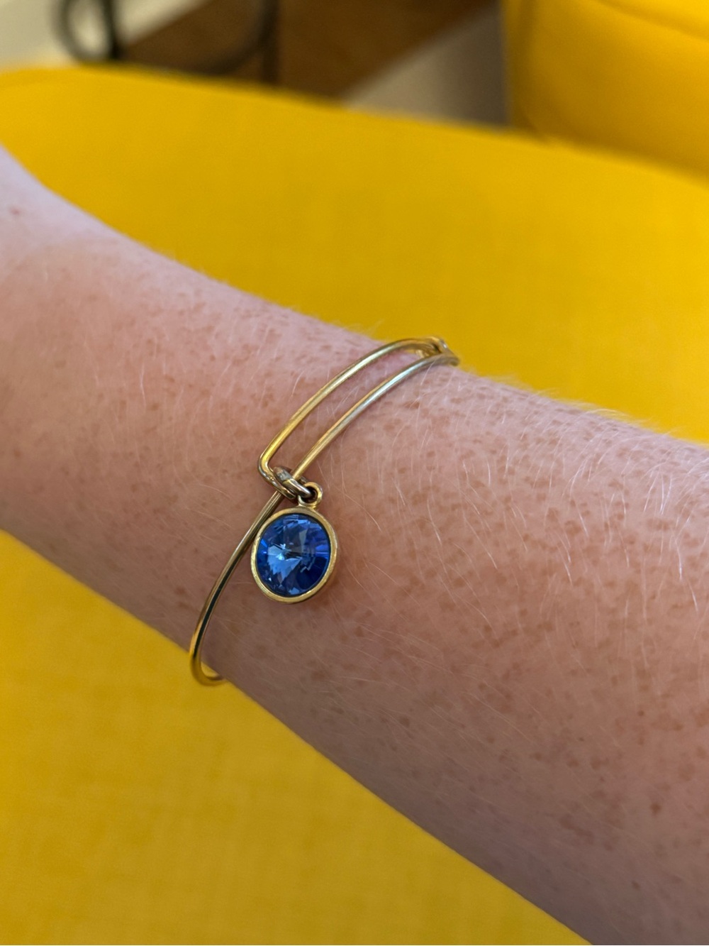 Alex and Ani Birthstone Charm Bangle- September